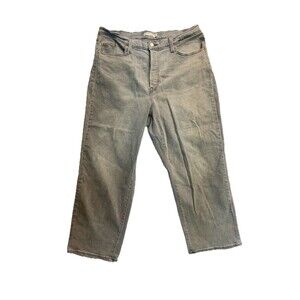 LEVI'S LEVI RIBCAGE STRAIGHT ANKLE BUTTON FLY DENIM JEANS WOMENS PLUS SIZE 18 W